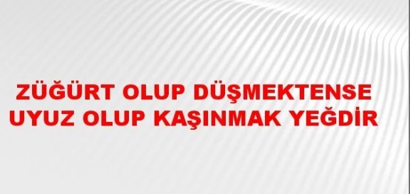 Züğürt Olup Düşünmektense Uyuz Olup Kaşınmak Yeğdir