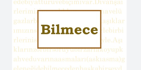 Bilmeceler