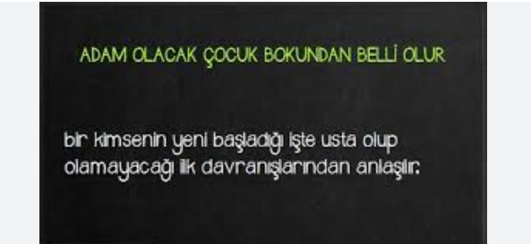 Adam olacak çocuk bokundan belli olur